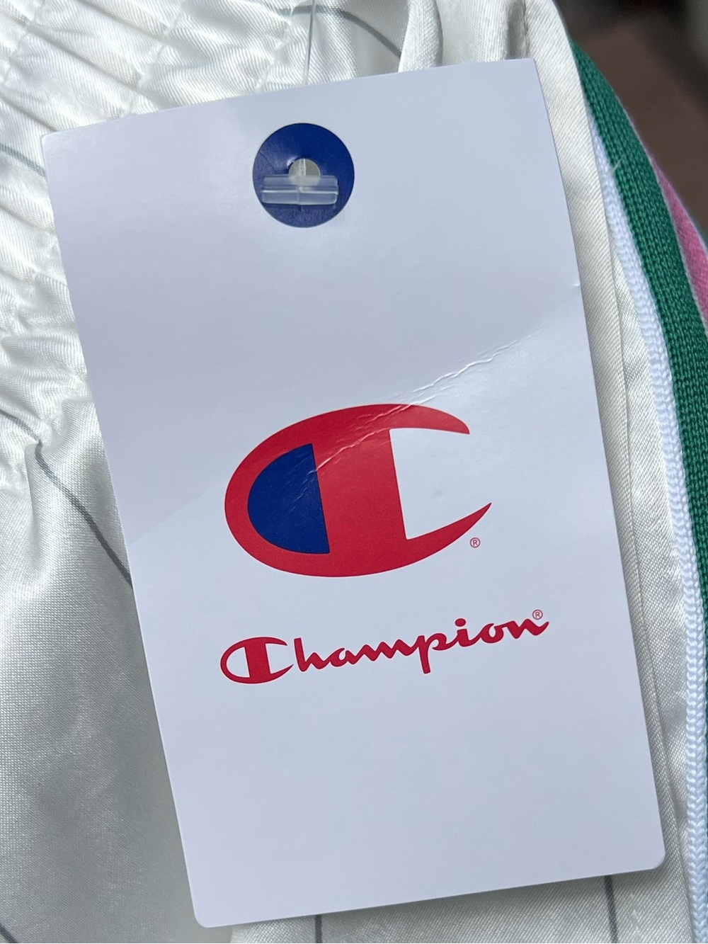 🌻NEW w/tags CHAMPION Game Set Match Pants Pink Green Stripe Size Medium DZ - Picture 10 of 10